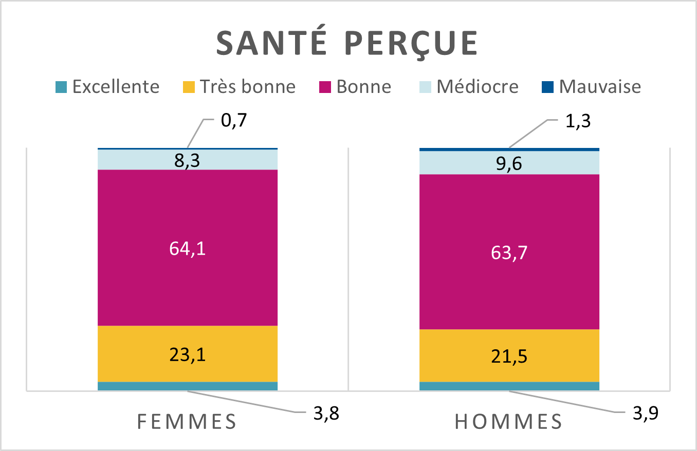 E3N-G1 santé perçue Hommes Femmes